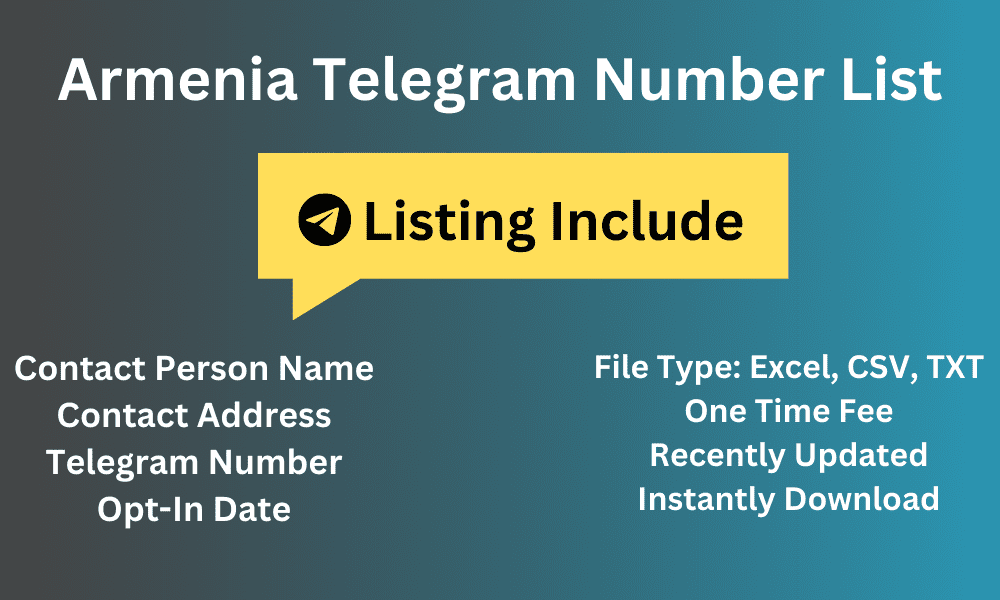 Armenia telegram number list