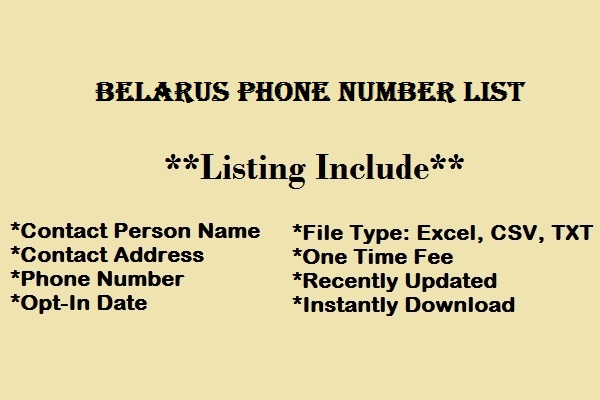 Belarus phone number list