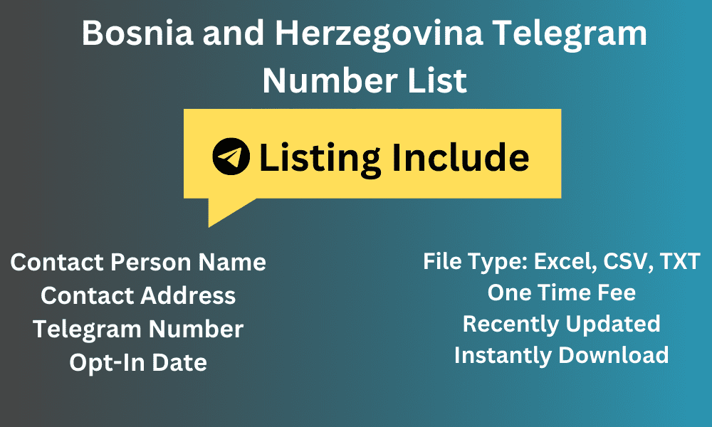 Bosnia and Herzegovina telegram number list