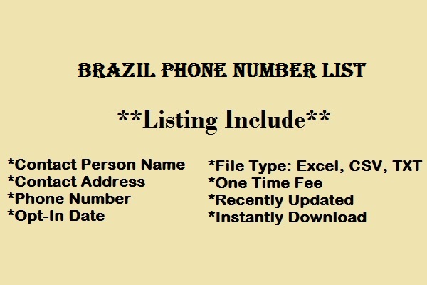 Brazil phone number list