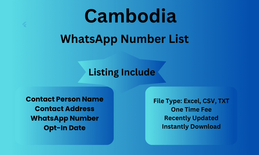 Cambodia whatsapp number list