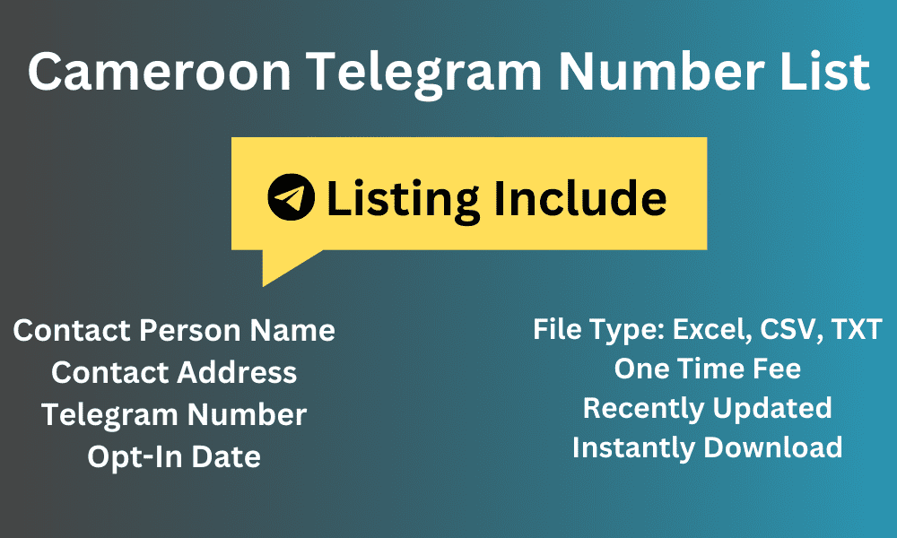 Cameroon telegram number list