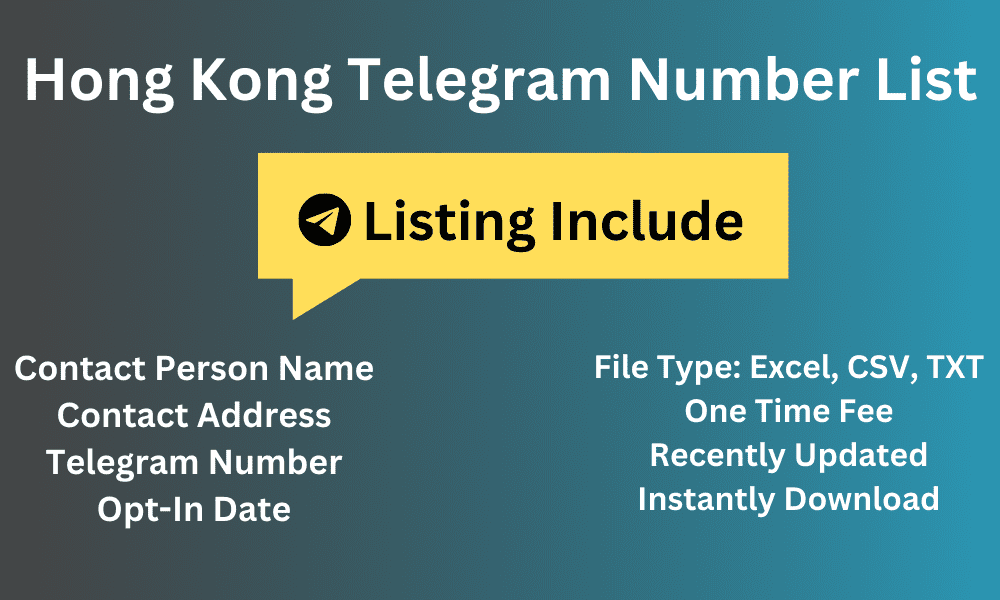 Hong Kong telegram number list