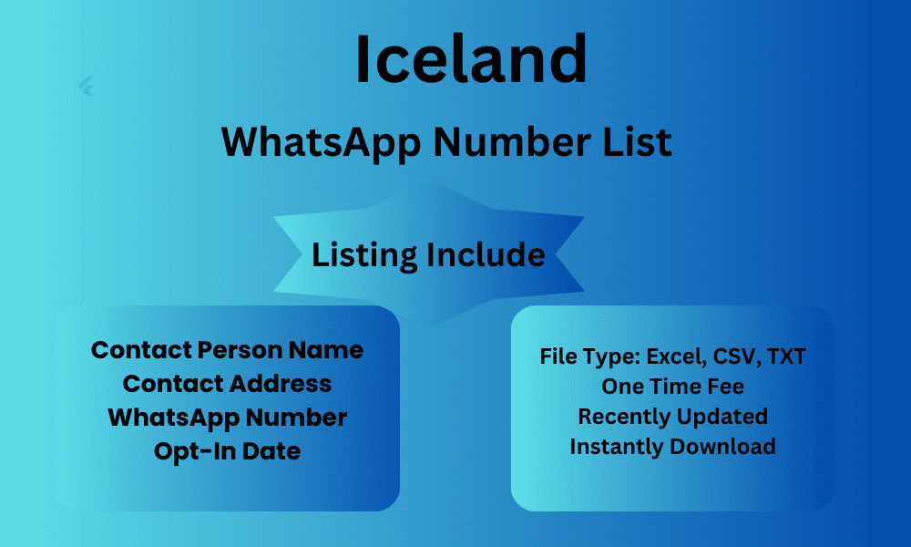 Iceland whatsapp number list