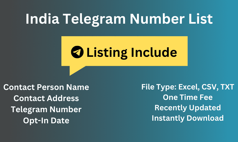 India telegram number list