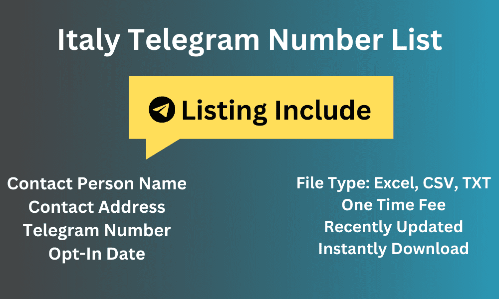 Italy telegram number list