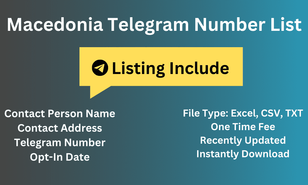 Macedonia telegram number list