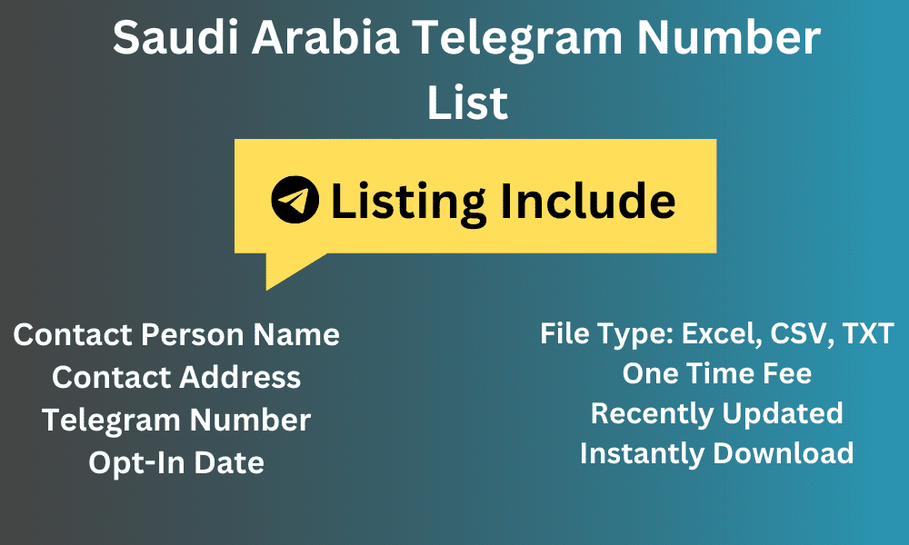 Saudi Arabia telegram number list