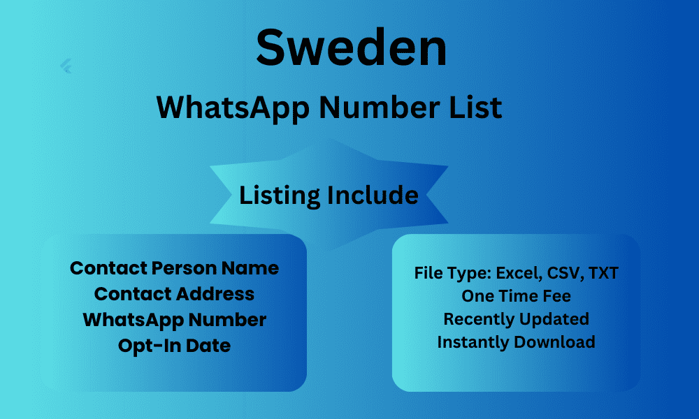 Sweden whatsapp number list