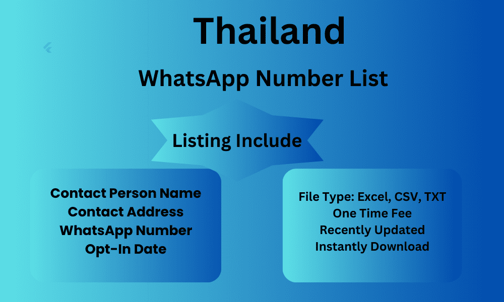 Thailand whatsapp number list